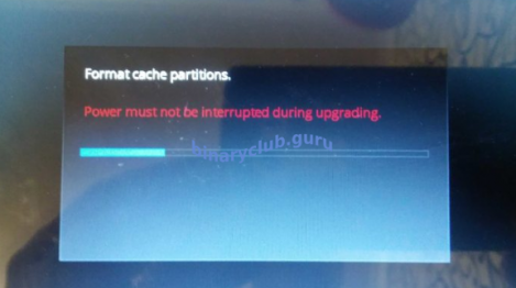 Процесс установки прошивки
